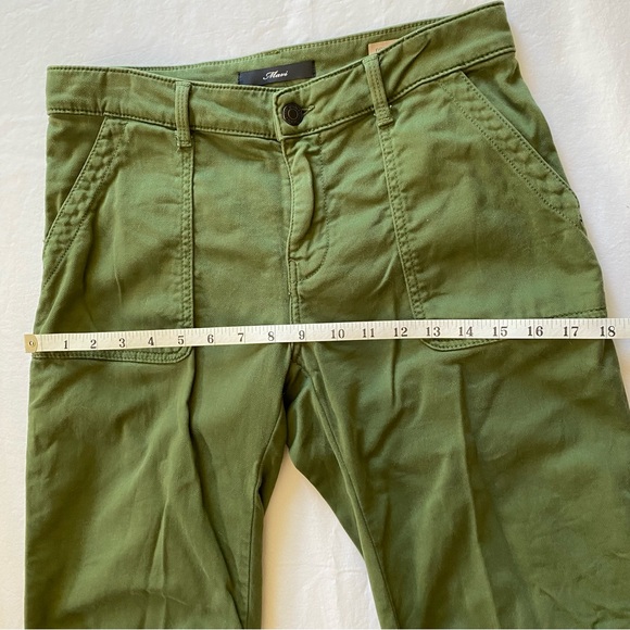 Mavi Ivy Mid Rise Slim Cargo Pants in Green Women's 30 - Picture 4 of 10